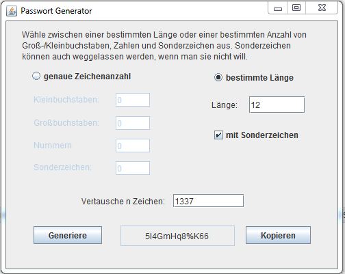Passwortgenerator jetzt auch auf deutsch